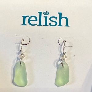Beach glass earrings